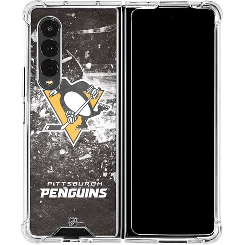 NHL Pittsburgh Penguins Frozen Galaxy Z Fold4 5G Clear Case
